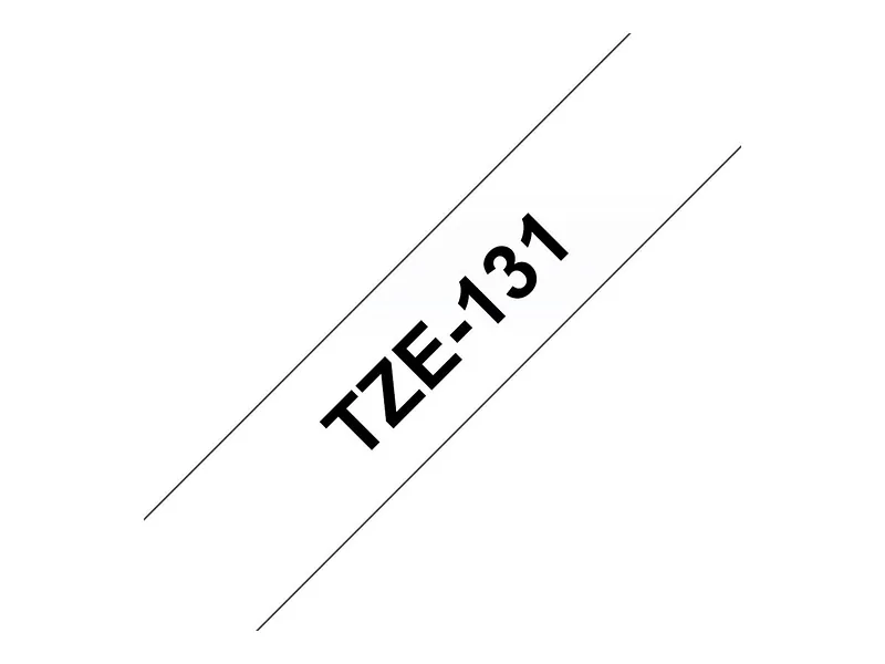 Brother, TZe-131 Laminated Tape, Black on Clear, TZe, 8 m, 1.2 cm