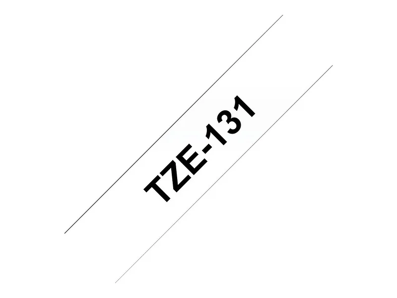 Brother, TZe-131 Laminated Tape, Black on Clear, TZe, 8 m, 1.2 cm
