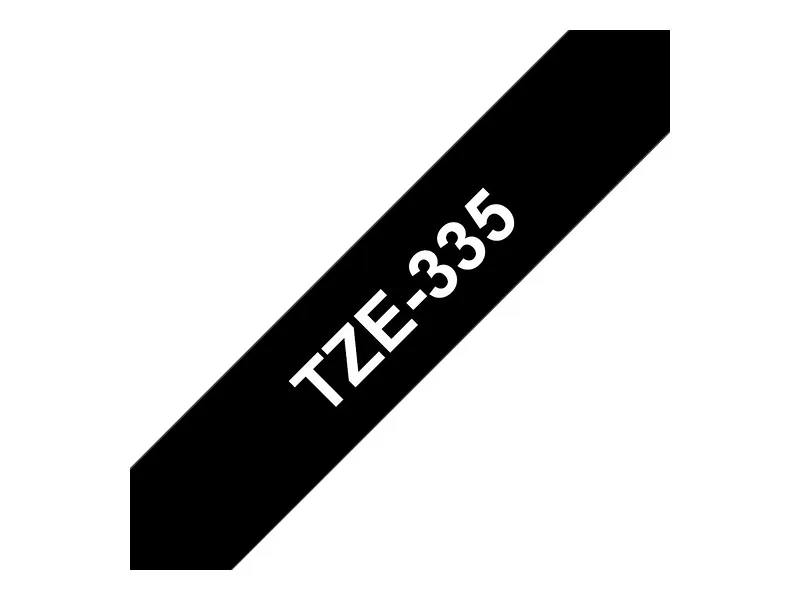 Brother TZE-335 markeerimisteip Valge mustal taustal TZ