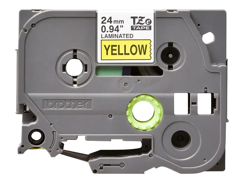 Brother, TZe-651 Laminated Tape, Black On Yellow, TZe, 8 m, 2.4 cm