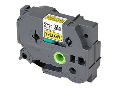 Brother, TZe-651 Laminated Tape, Black On Yellow, TZe, 8 m, 2.4 cm