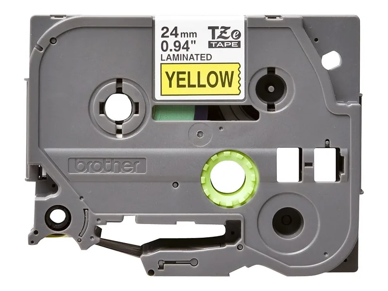 Brother, TZe-651 Laminated Tape, Black On Yellow, TZe, 8 m, 2.4 cm