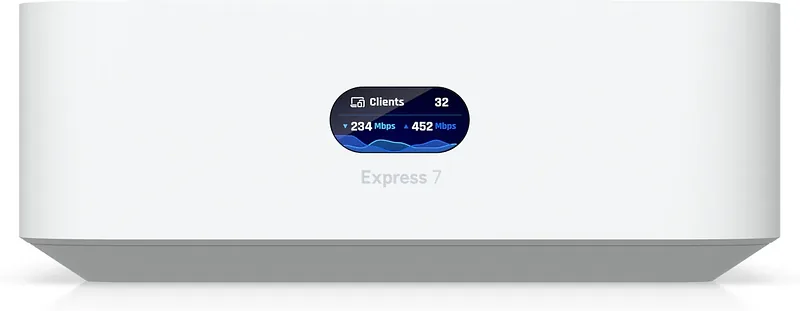 Ubiquiti UniFi Express 7 Wi-Fi 7 ruuter ja UniFi haldur