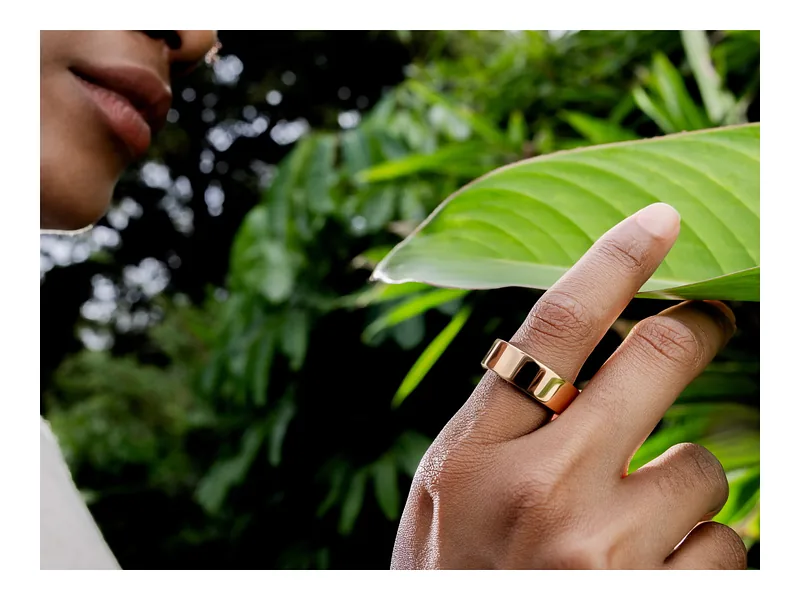 Ultrahuman, Ring Air, Bionic Gold, Size 10, Smart Ring