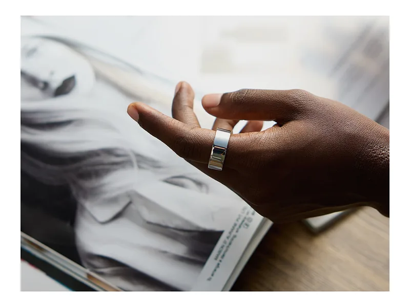Ultrahuman, Ring Air, Space Silver, Size 6, Smart Ring