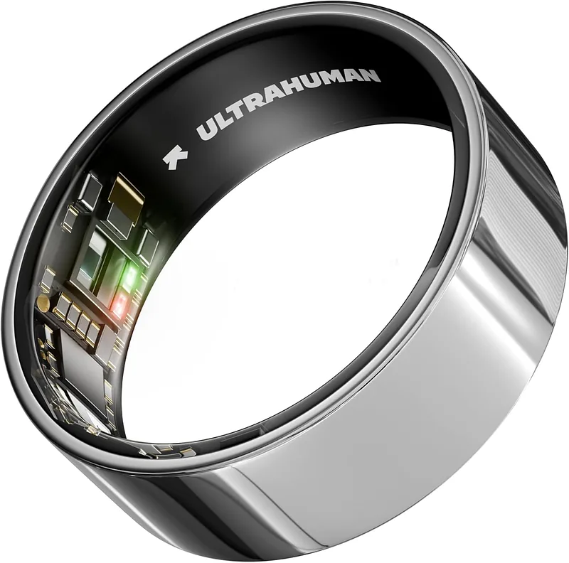 Ultrahuman, Ring Air, Space Silver, Size 12, Smart Ring