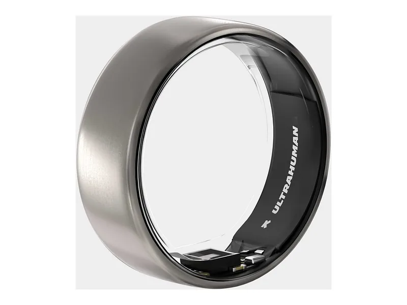 Ultrahuman, Ring Air, Raw Titanium, Size 6, Smart Ring