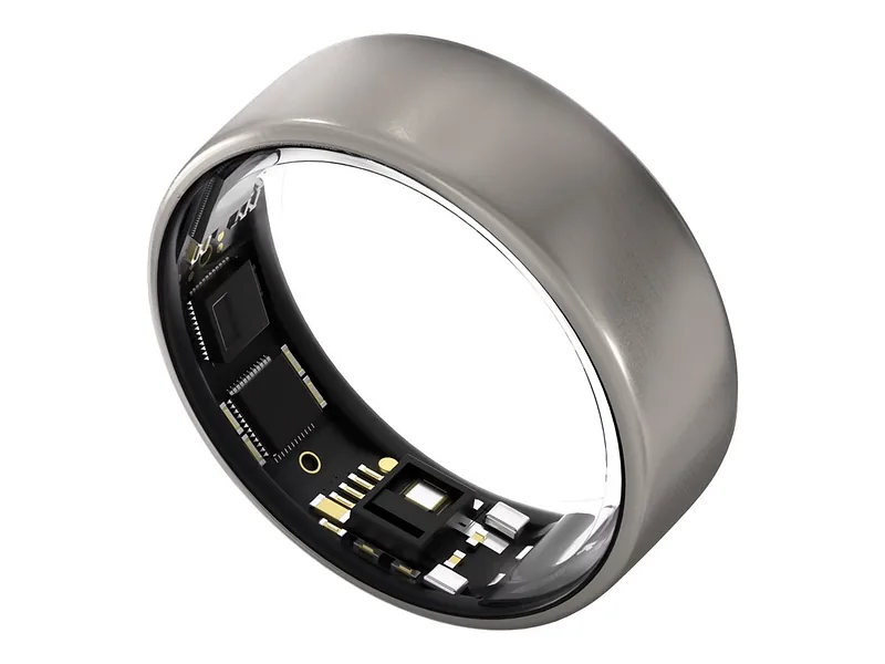 Ultrahuman, Ring Air, Raw Titanium, Size 9, Smart Ring