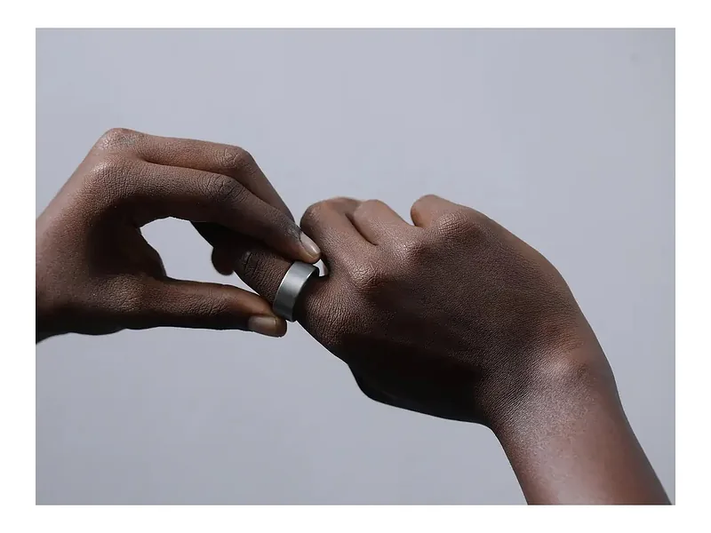 Ultrahuman, Ring Air, Raw Titanium, Size 11, Smart Ring