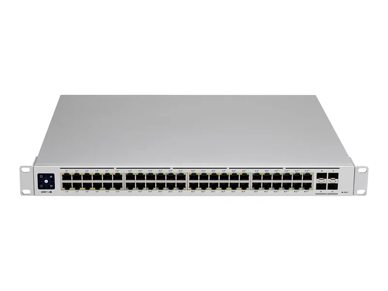 Ubiquiti, UniFi Switch, USW-PRO-48-POE, Managed L3, Rackmountable, Gigabit Ethernet (copper) ports quantity 48, SFP+ ports quantity 4, Power supply type Internal
