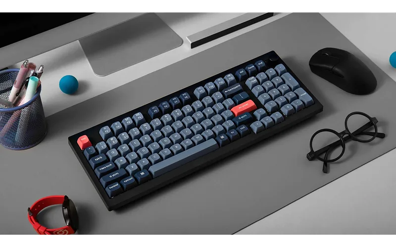 Keychron V5 Max QMK/VIA Täismontaažiga Nupp 96% -mekaaniline klaviatuur, Jupiter Brown lülitid