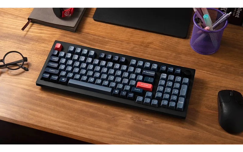 Keychron V5 Max QMK/VIA Täismontaažiga Nupp 96% -mekaaniline klaviatuur, Jupiter Brown lülitid