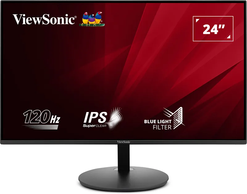Viewsonic VA VA24E1-H PC lamekuvar 61 cm (24") 1920 x 1080 pikslit Full HD LED Must