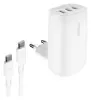 Belkin WCC002vf2MWH-B6 kątowa 3 porty USB-C PPS 67 W, kabel USB-C