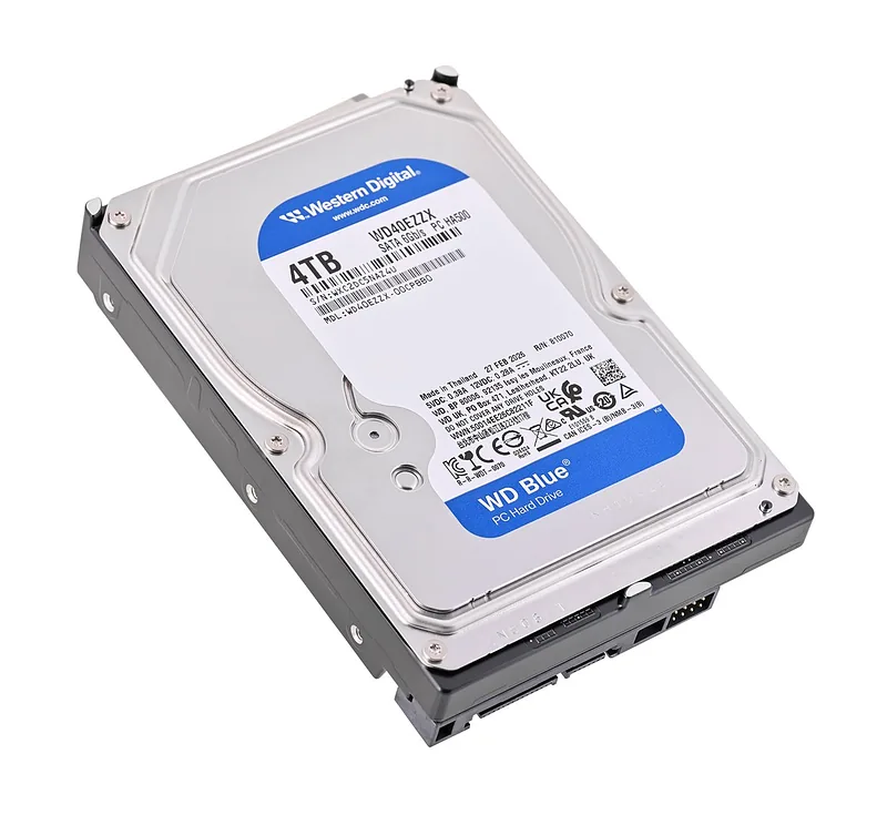 Western Digital WD Blue 3.5-Inch PC HDD internal hard drive 4 TB 5400 RPM 128 MB 3.5″ Serial ATA III
