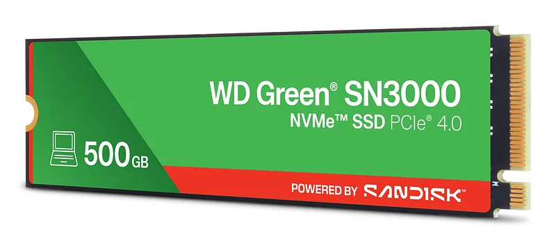 Western Digital Green WD ™ SN3000 NVMe™ SSD POWERED BY SANDISK 500 GB
