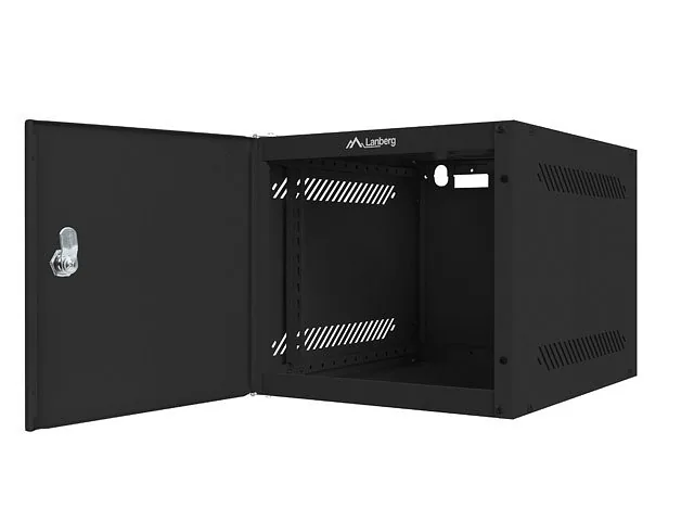 LANBERG 10″ WALL-MOUNTED RACK CABINET 4U (280X310, BLACK)