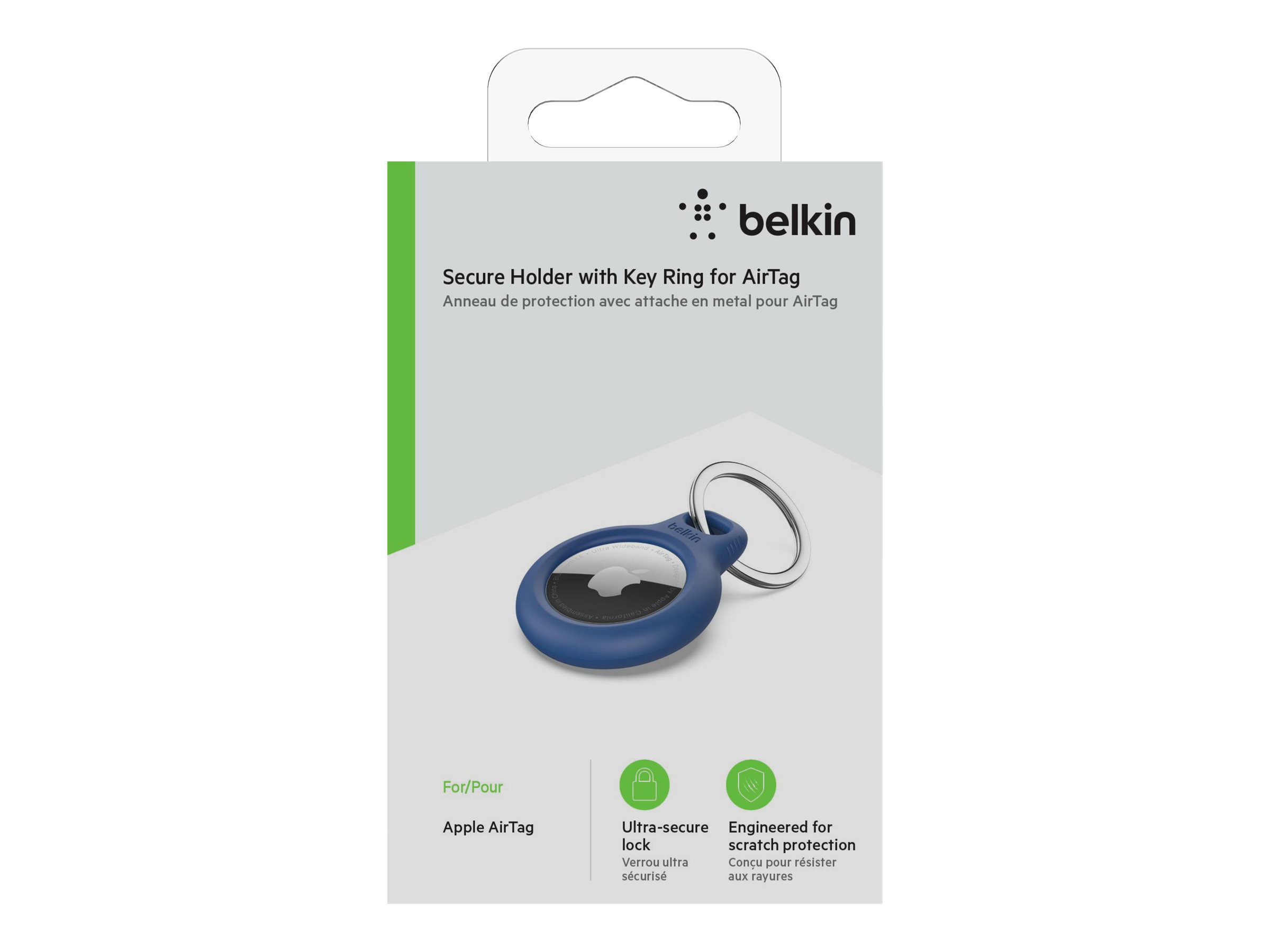 Belkin, Secure Holder with Key Ring for AirTag, Blue