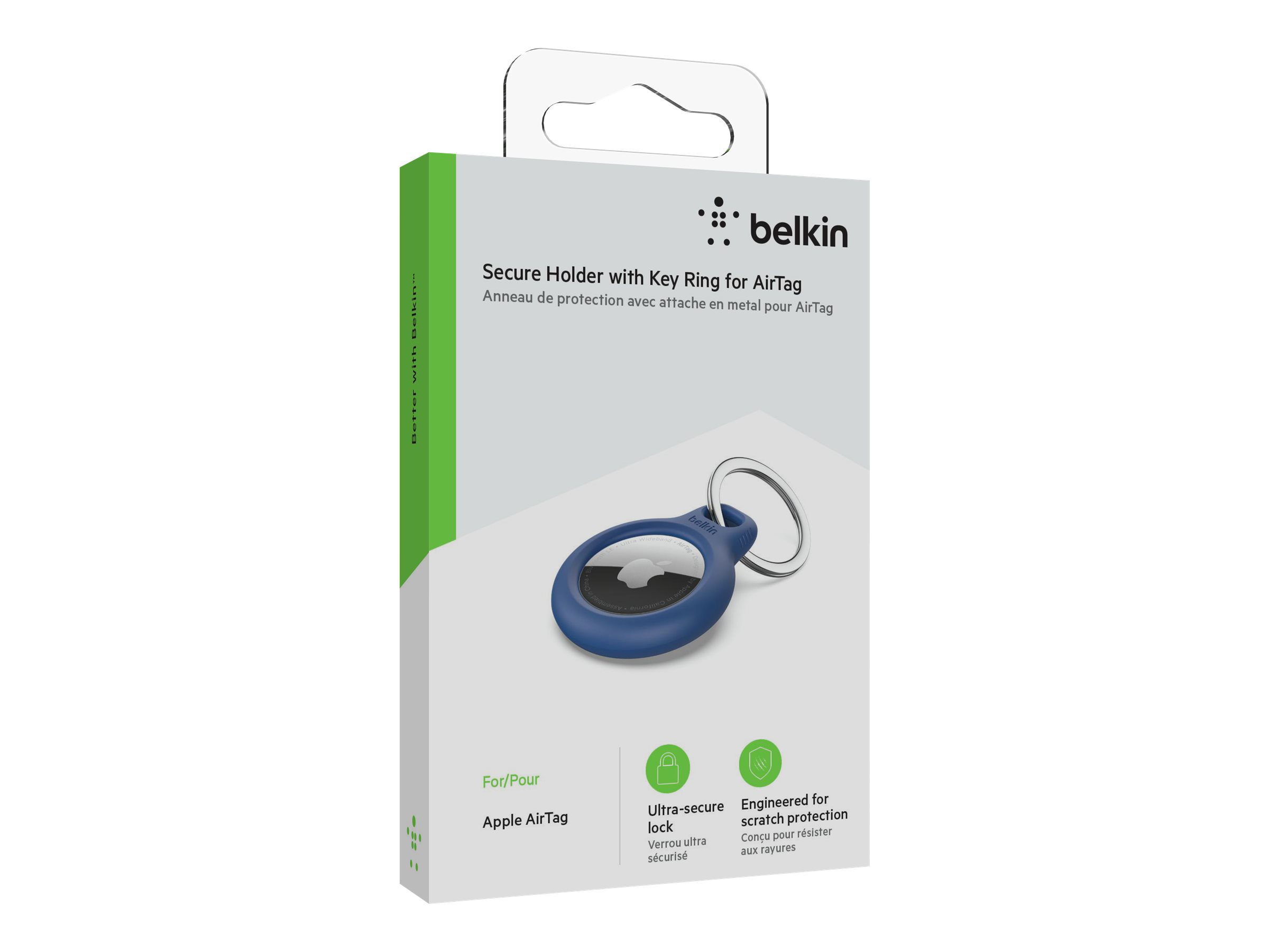 Belkin, Secure Holder with Key Ring for AirTag, Blue