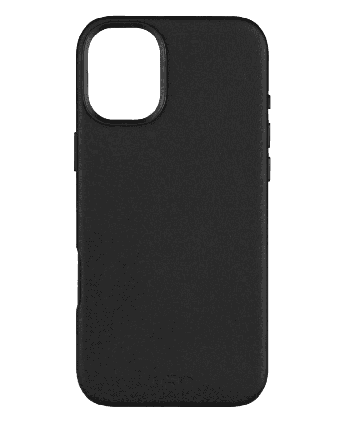 Fixed MagLeather, Back cover, Apple, iPhone 16 Plus, Leather, Black