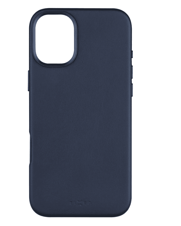 Fixed MagLeather, Back cover, Apple, iPhone 16 Plus, Leather, Blue