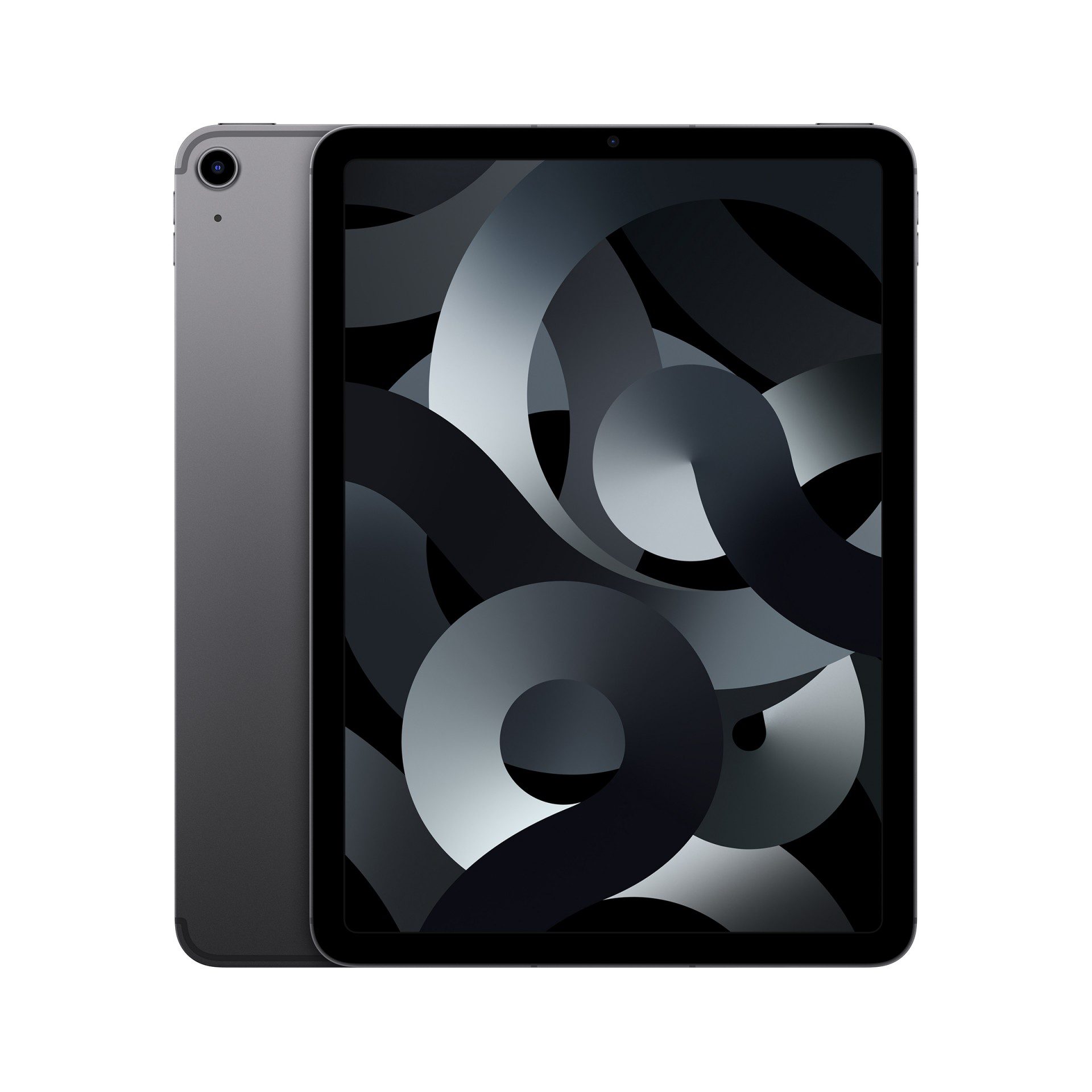 Apple, iPad Air 5th Gen, 10.9 ", Space Grey, Liquid Retina IPS LCD, 1640 x 2360 pixels, Apple M1, 8 GB, 64 GB, Wi-Fi, Front camera, 12 MP, Rear camera, 12 MP, Bluetooth, 5.0, iPadOS, 15.4, Warranty 12 month(s)