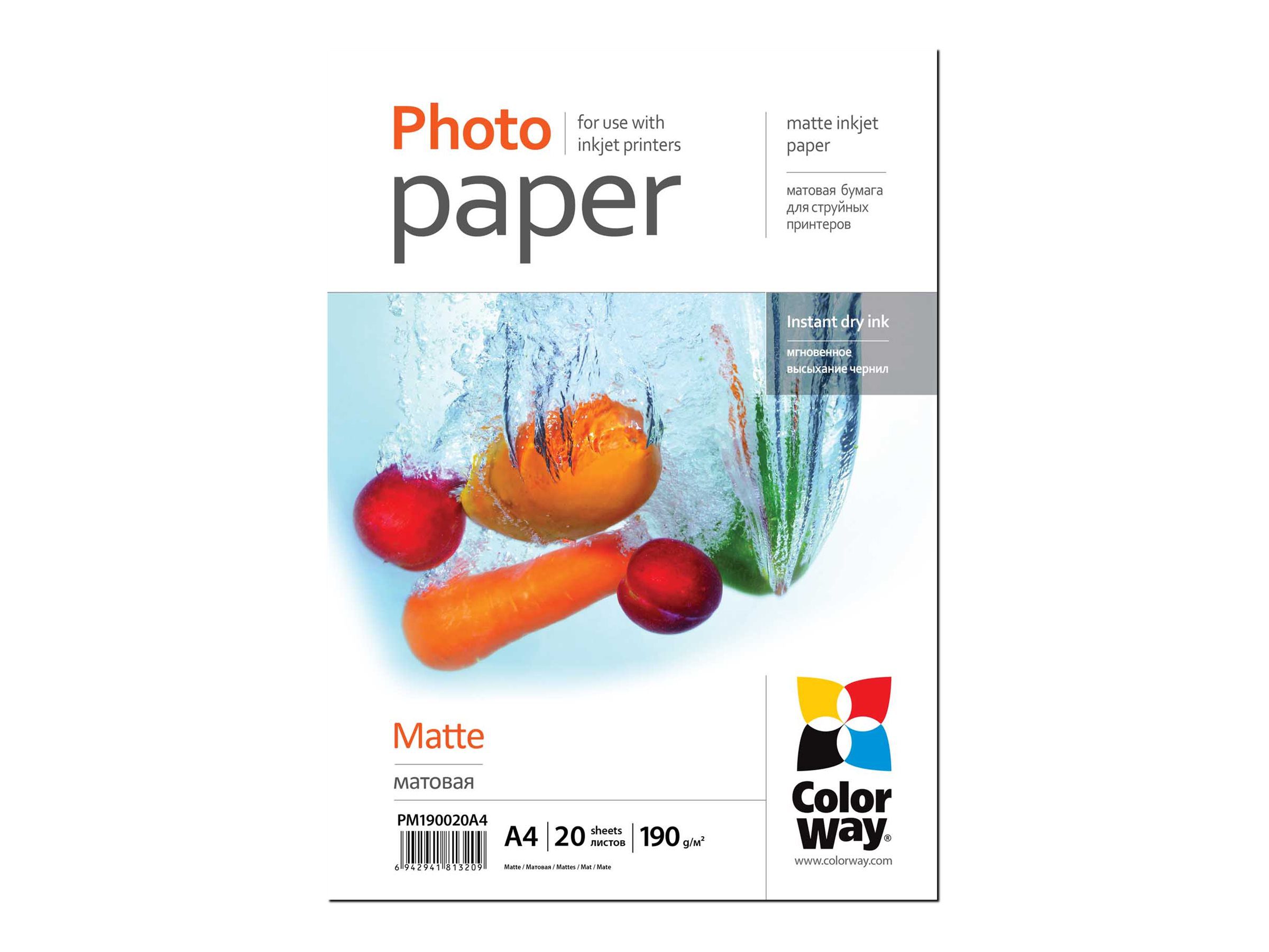 190 g/m², A4, Matte Photo Paper