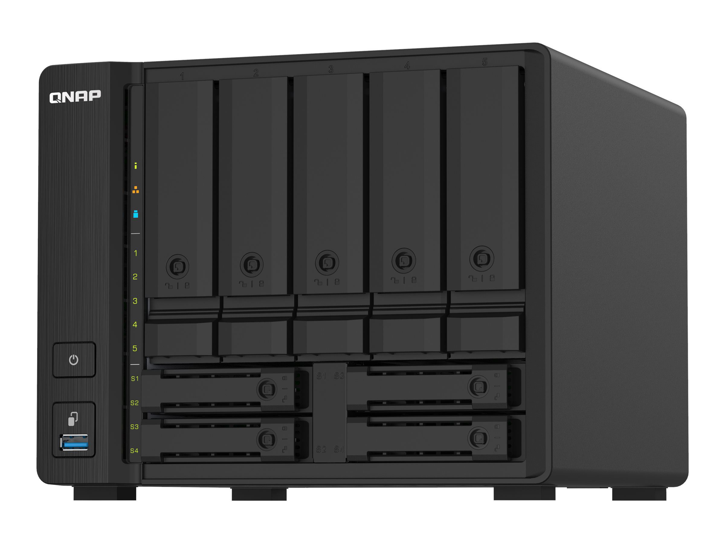 QNAP, 9-Bay QTS NAS, TS-932PX-4G, Up to 9 HDD/SSD Hot-Swap, AnnapurnaLabs Alpine, AL324 ARM Cortex-A57 Quad-Core, Processor frequency 1.7 GHz, 4 GB, DDR4