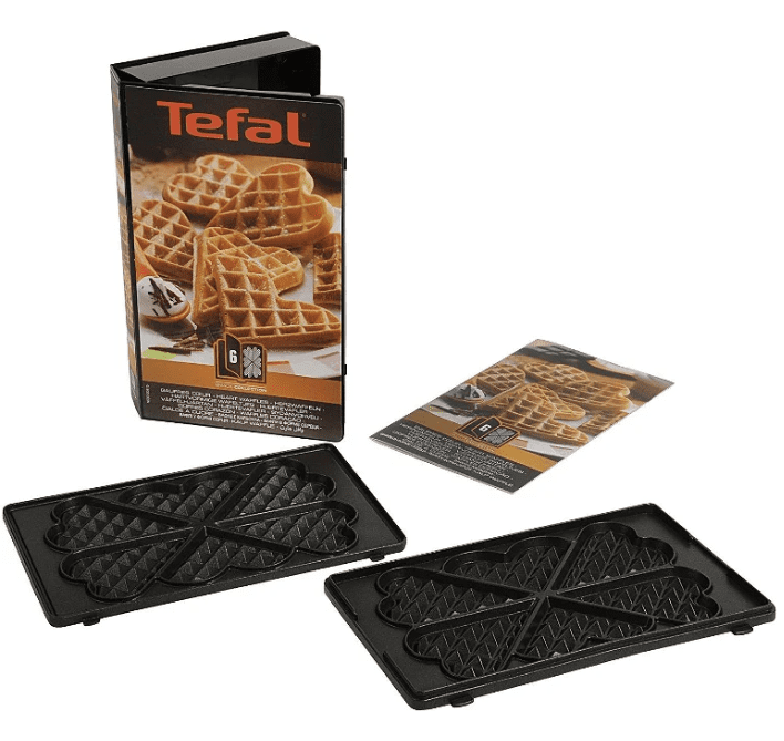 TEFAL XA800612 Heart shape Waffle plates, TEFAL, XA800612, Black