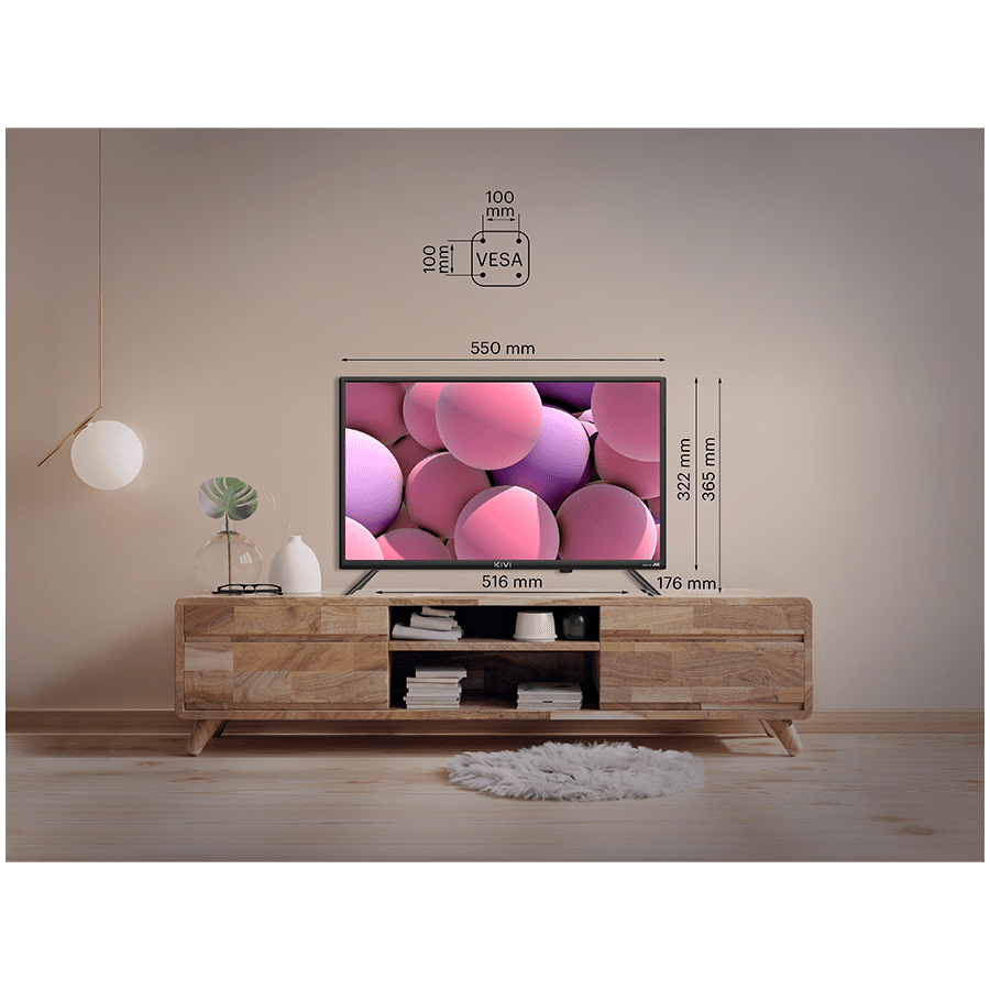 32', HD, Nosmart, Black, 1366x768, 60 Hz, 2x8W, 33 kWh/1000h, HDMI ports 2, 24 months