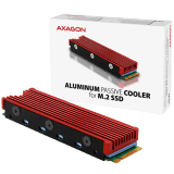 AXAGON  CLR-M2 passive - M.2 SSD, 80mm SSD, ALU body, silicone thermal pads