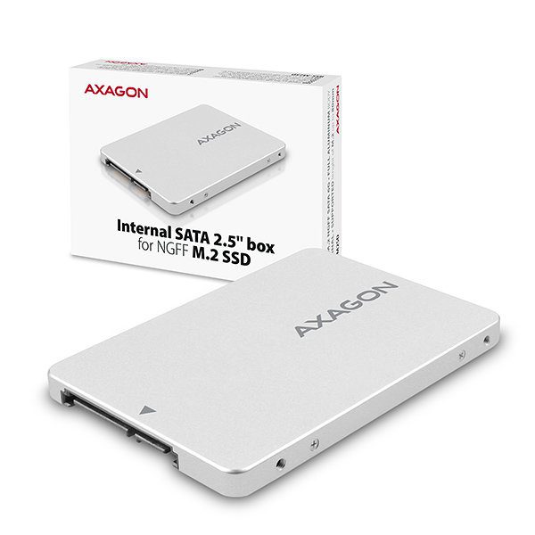 AXAGON  RSS-M2SD SATA - M.2 SSD SATA, up to 80mm SSD, ALU body