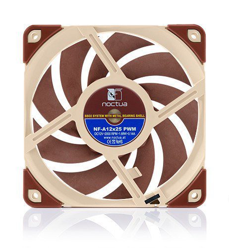 Noctua NF A12x25 PWM Computer case Fan 12 cm Beige, Red