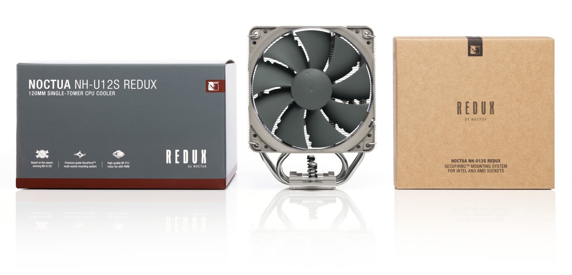 Noctua NH-U12S redux Processor Cooler 12 cm Grey, Stainless steel