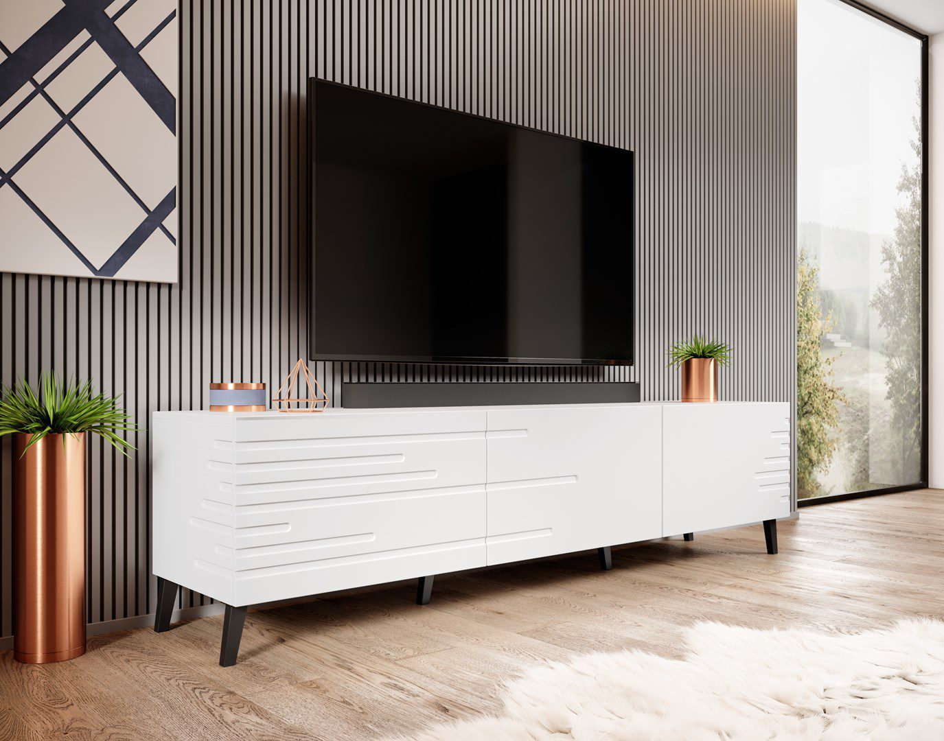 Cama RTV NOVA cabinet 186x40x48 white matt