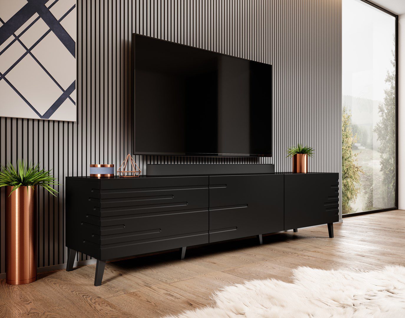 Cama RTV NOVA cabinet 186x40x48 mat black