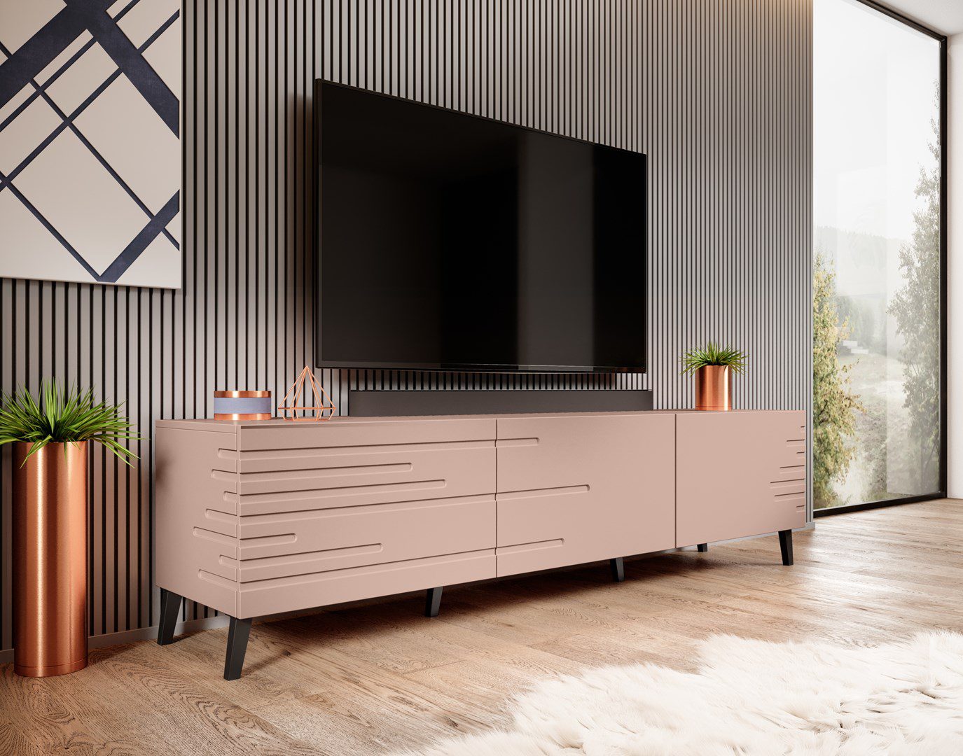 Cama RTV NOVA cabinet 186x40x48 pink matt