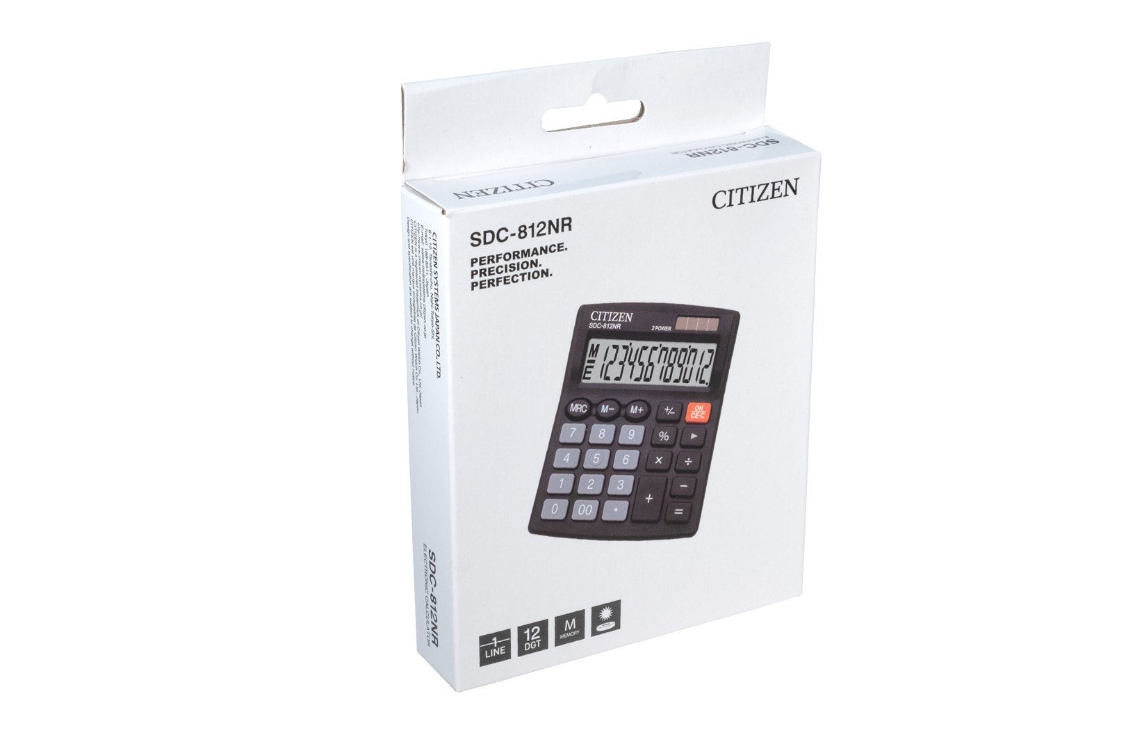 CITIZEN CALCULATOR OFFICE SDC-812NR, 12-DIGIT, 127X105MM, BLACK