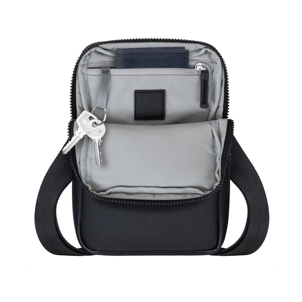 TABLET CASE CROSSBODY 8"/8810 BLACK MELANGE RIVACASE