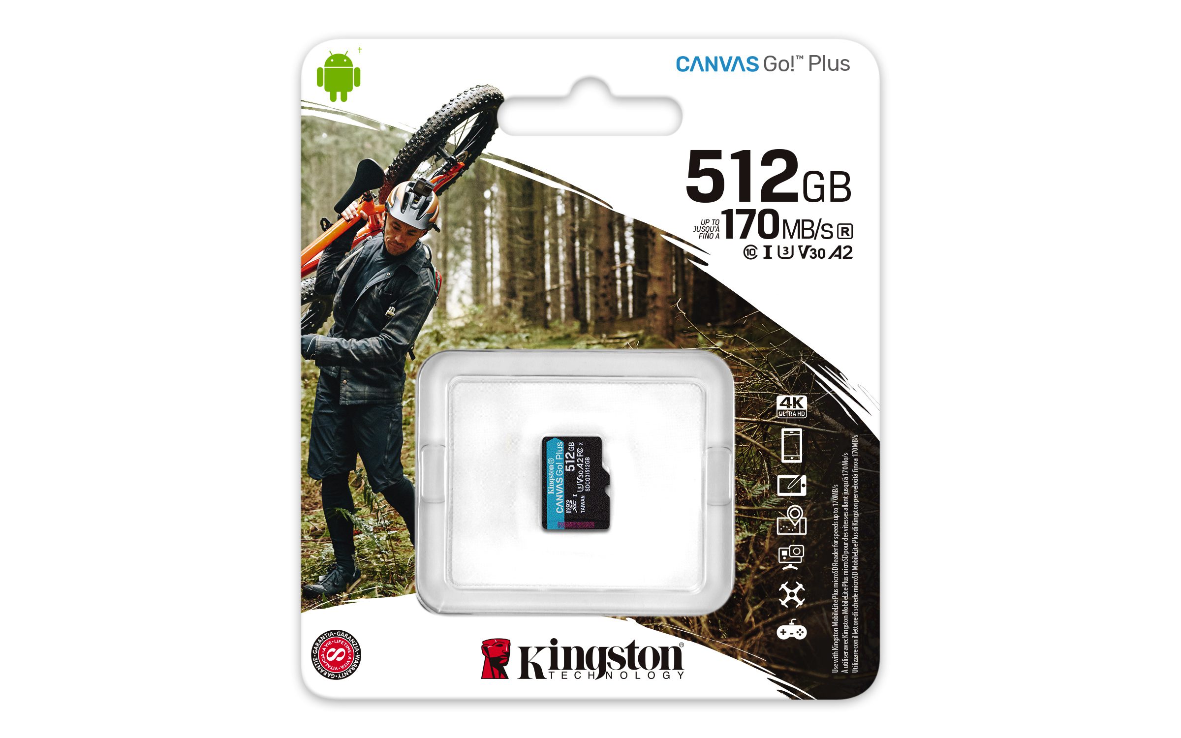 Kingston Technology Canvas Go! Plus 512 GB MicroSD UHS-I Klass 10