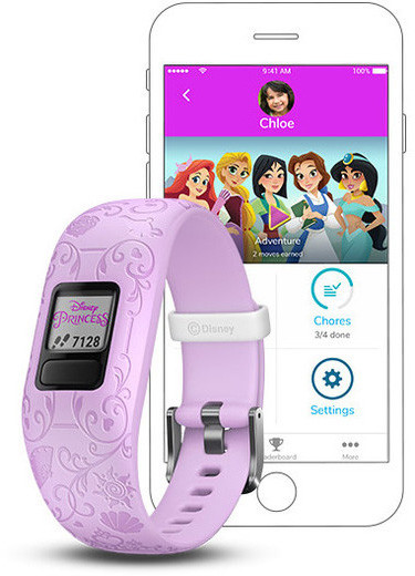 Garmin  aktiivsusmonitor lastele Vivofit Jr.2 Disney Princess, lilla reguleeritav