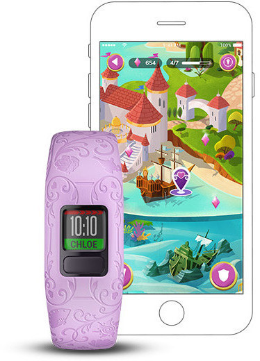 Garmin  aktiivsusmonitor lastele Vivofit Jr.2 Disney Princess, lilla reguleeritav