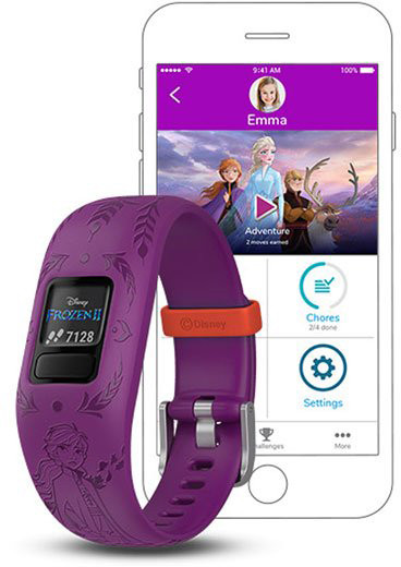 Garmin  aktiivsusmonitor lastele Vivofit Jr. 2 Frozen Anna, reguleeritav