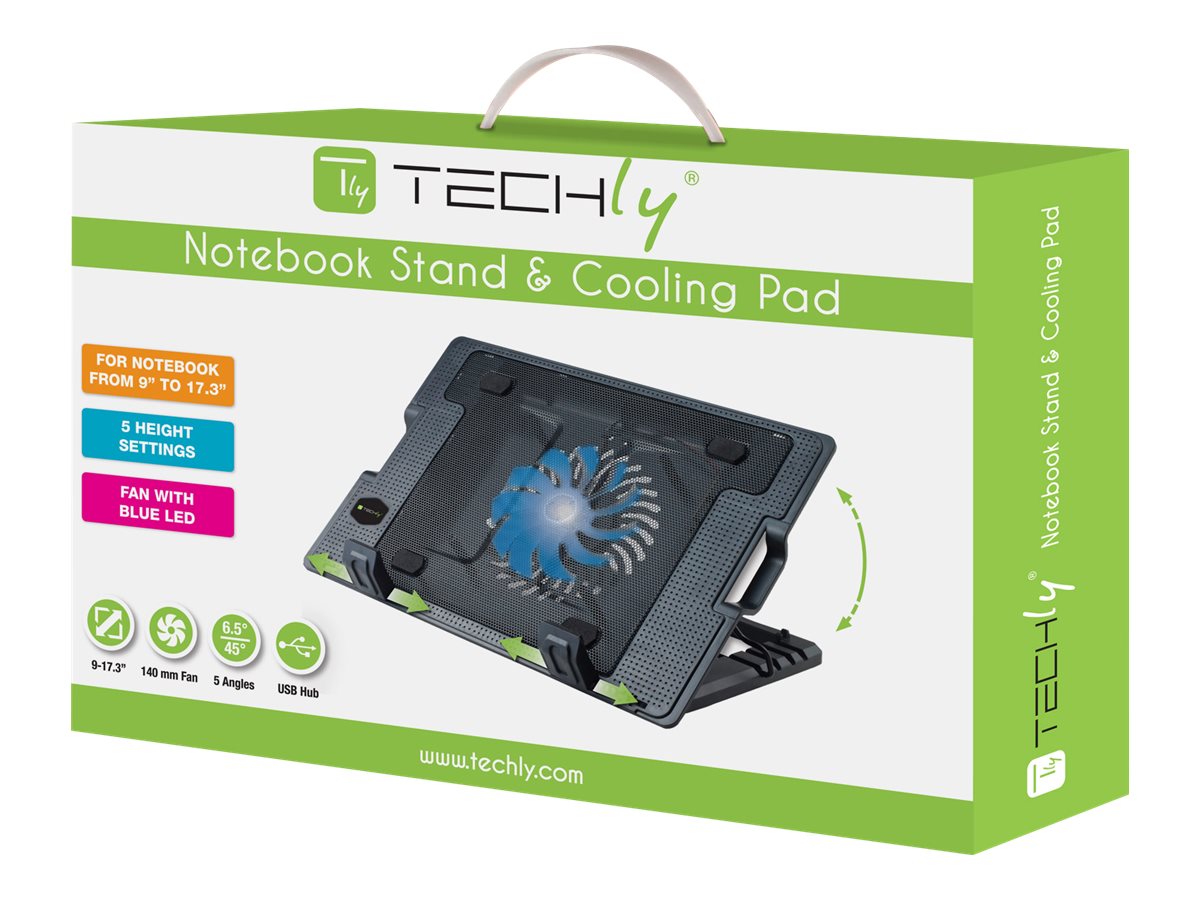 Techly Notebook stand and cooling pad for Notebook up to 17.3"