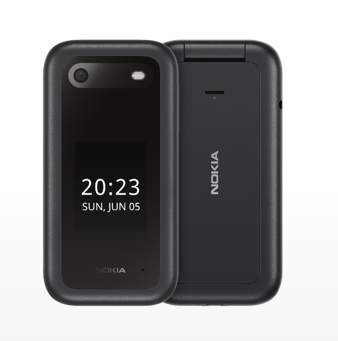 Nokia, 2660 Flip, Yes, Unisoc, Black, 2.8 ", TFT LCD, 0 GB, Dual SIM, Nano-SIM, Bluetooth, 4.2, Main camera 0.3 MP, 1450  mAh