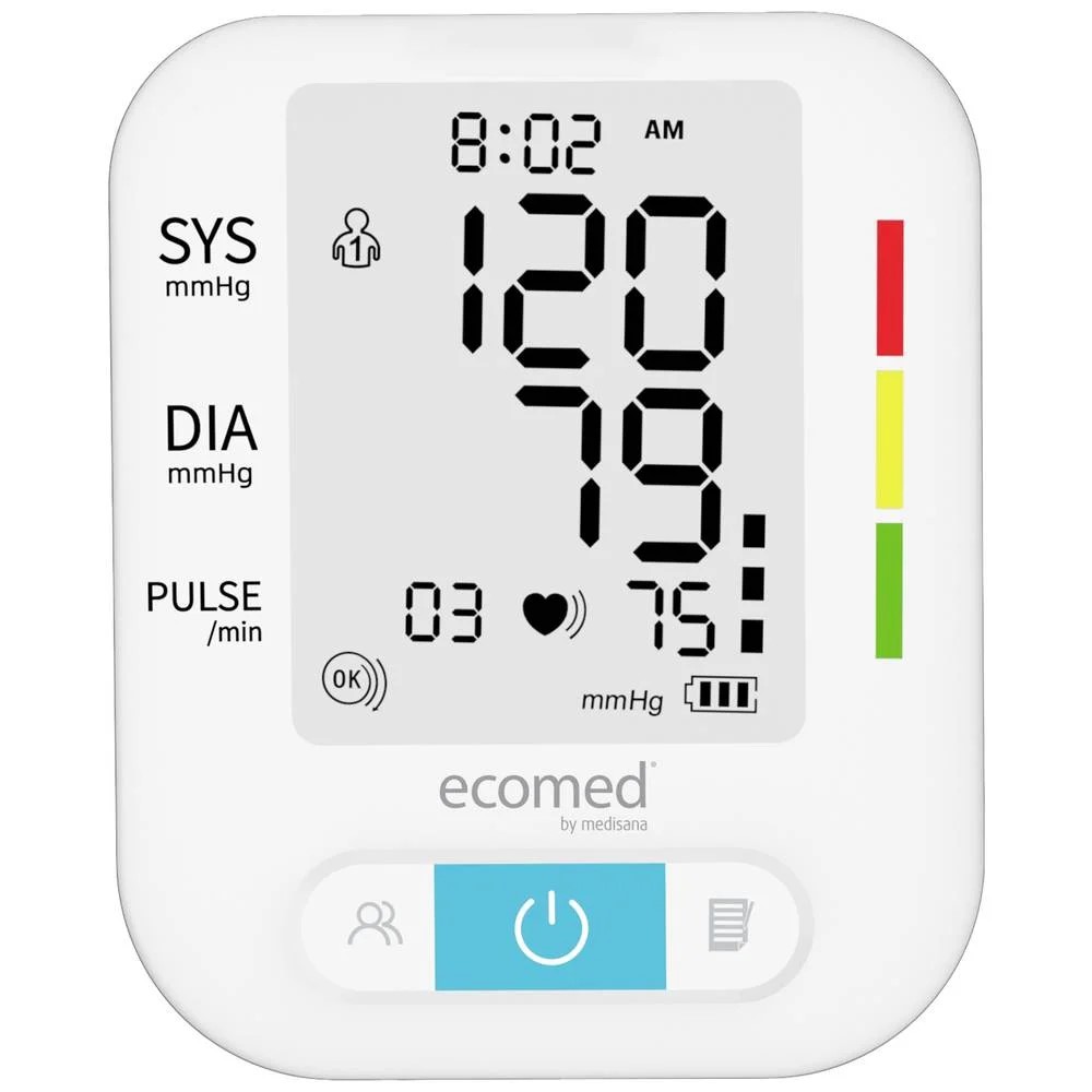 Medisana, Blood Pressure Monitor, BU-95E, White, Calculation of blood pressure, Calculation of heart rate, Calculation of the average value of the last 3 saved values, Upper Arm