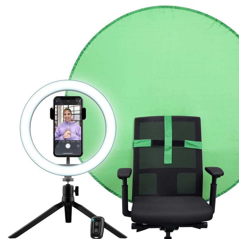 TRUST MOBILE  RING LIGHT& GREEN/SCREEN KIT 24881