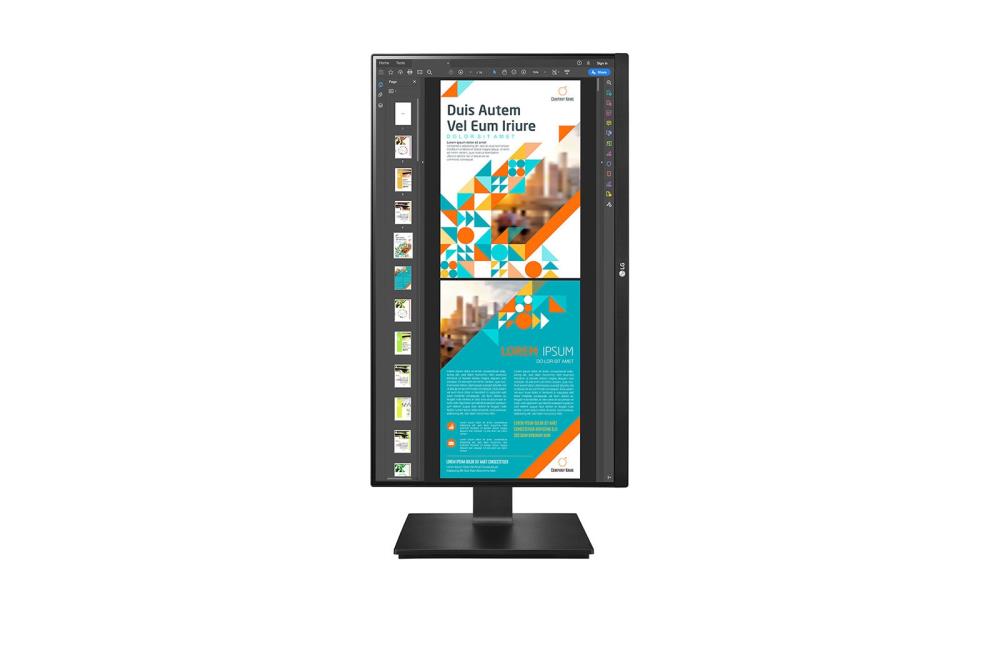 LG  Monitor, 24QP550-B, 23.8", Business, Panel IPS, 2560x1440, 16:9, Matte, 5 ms, Swivel, Pivot, Height adjustable, Tilt