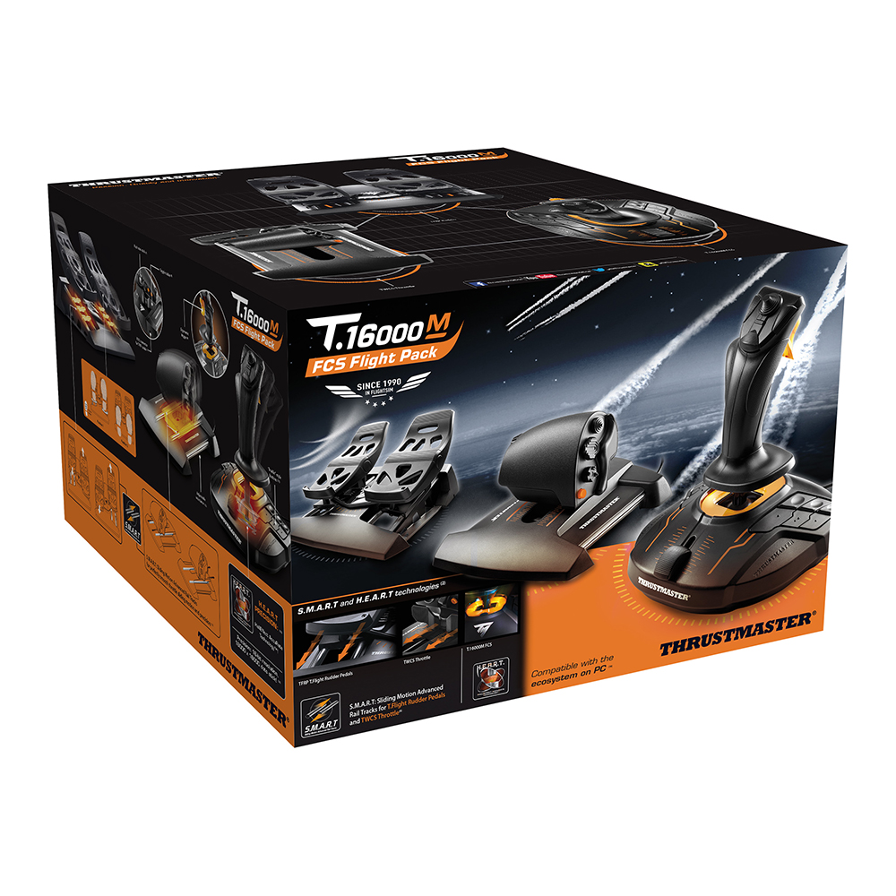 Thrustmaster, Joystick T 16000M Flight Pack, Black