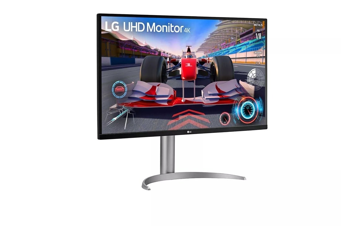 LG  Monitor, 31.5", Panel VA, 3840x2160, 16:9, 144 Hz, Matte, 5 ms, Speakers, Pivot, Height adjustable, Tilt, Colour Black / White, 32UQ750P-W